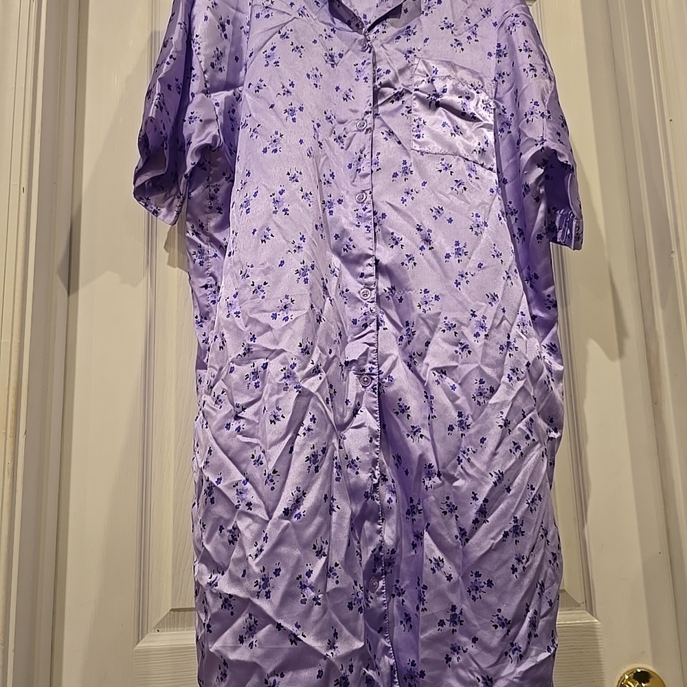 Women's Purple Floral Pajama Shirt